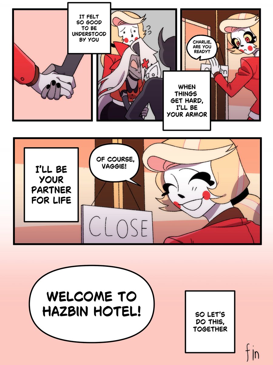 It started as a comic about Vaggie’s private thoughts… but it turned out longer than I expected (재업)
#chaggie