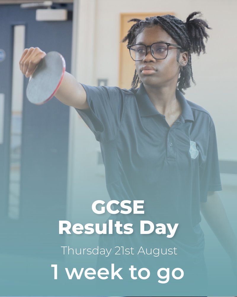 ⏰ 1 week to go!
GCSE Results Day is next week - don’t forget to check when and where to collect your results. You’re nearly there! 🎓✨