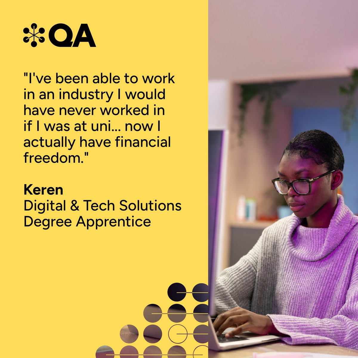Just opened your A-level results? Not sure uni is the right path for you? 💡 💭

Gain real work experience, fast-track your tech career, &amp; earn while you learn with an apprenticeship! 👉 learn more &amp; apply today: loom.ly/MBNYaxk
#sqaresultsday #apprenticeship  #qalimited
