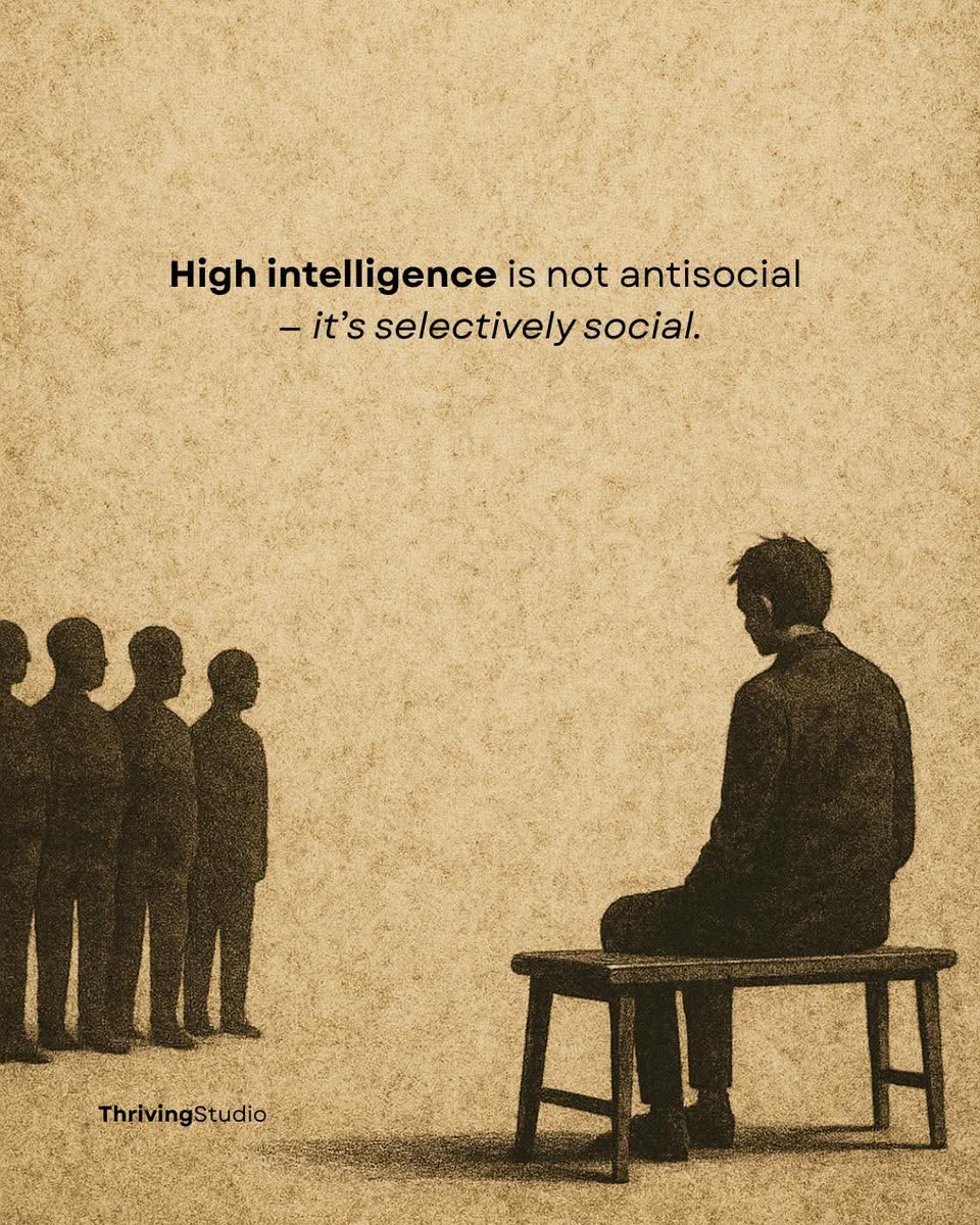 Aarafzabeers's tweet photo. Some people aren’t avoiding others.
They’re choosing where their mind, time, and energy truly belong.
.
.
.

#HighIntelligence #SelectiveSocial #IndependentMind #ChooseWisely #IntrovertStrength #MindfulLiving #DeepThinkers #MinimalismMindset #LessIsMore #AuthenticLife https://t.co/spinbb7cD3