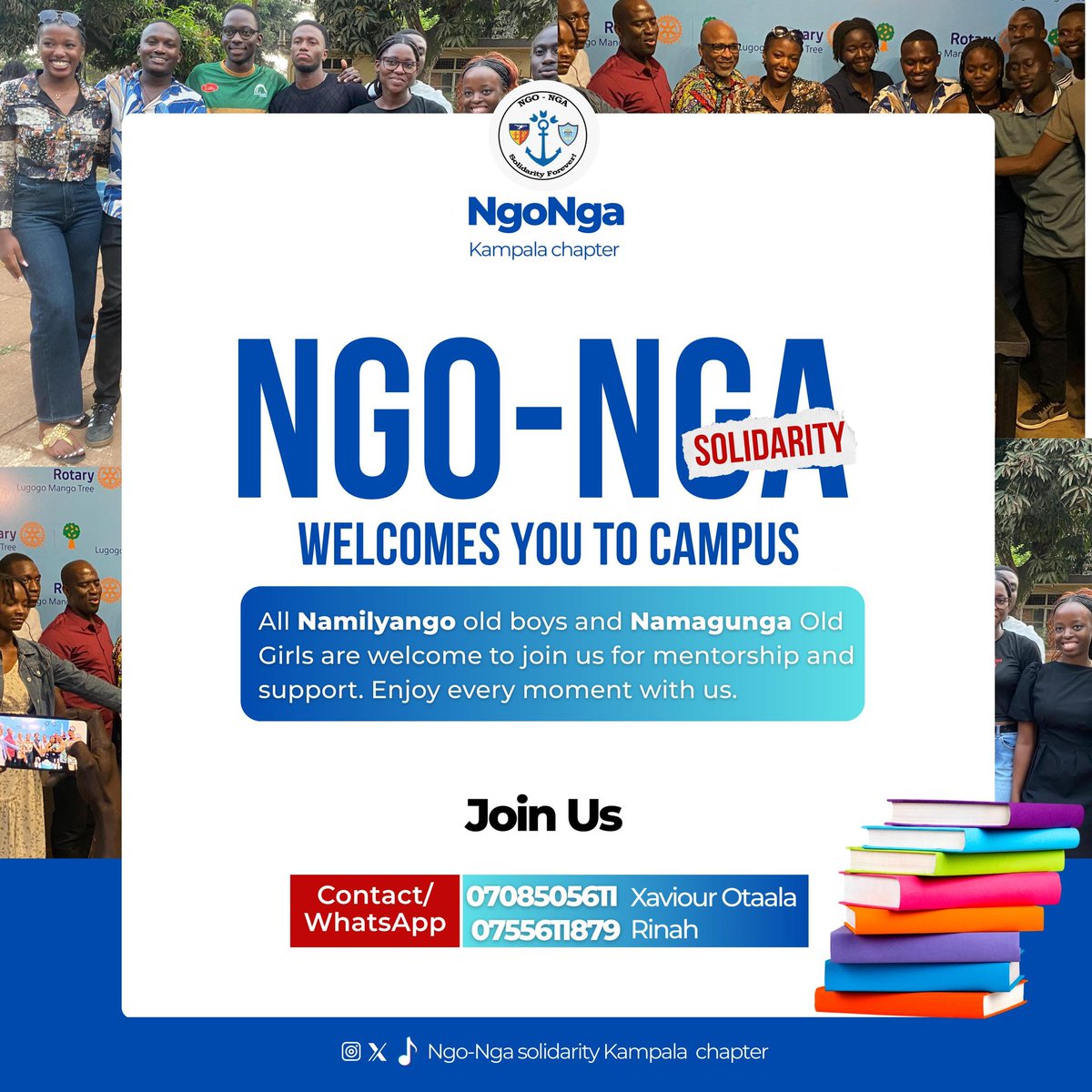 NGO_NGA_kampala's tweet photo. Empower. Connect. Thrive! ๐ Join Ngo-Nga Solidarity Kampala chapter for mentorship, support, and campus vibes! ๐คBe part of a community that lifts each other up, sparks growth, and creates lasting connections! ๐๐ก #NgoNgaSolidarity #KampalaChapter #fresher #muk #mubs #Alumni https://t.co/eiFAnMNBBe