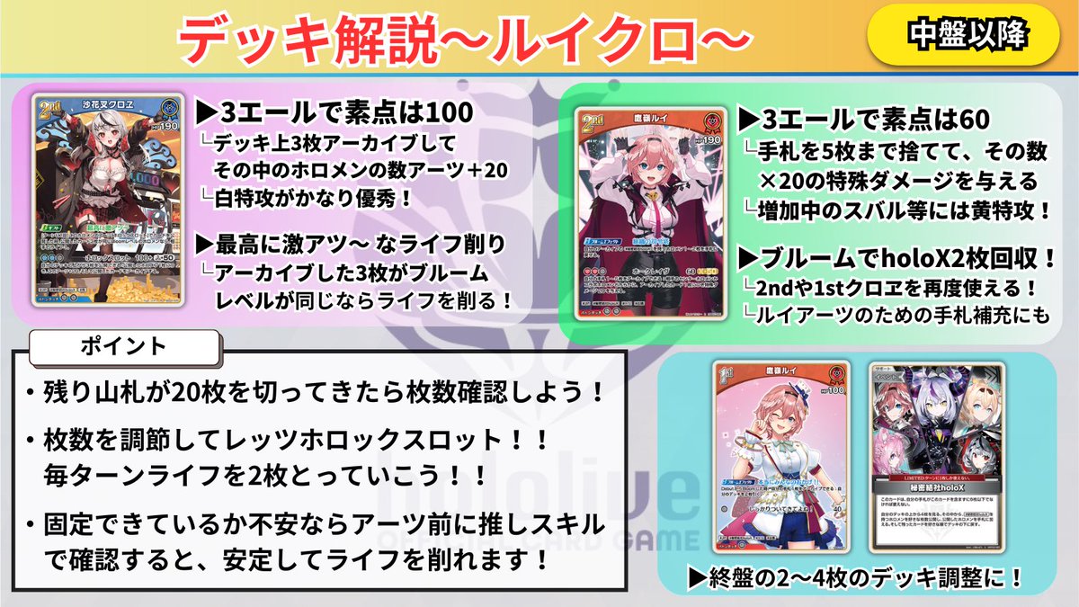 ホロカ ルイクロデッキ解説 ✓ 大量のdebutとデッキ操作で高い安定感