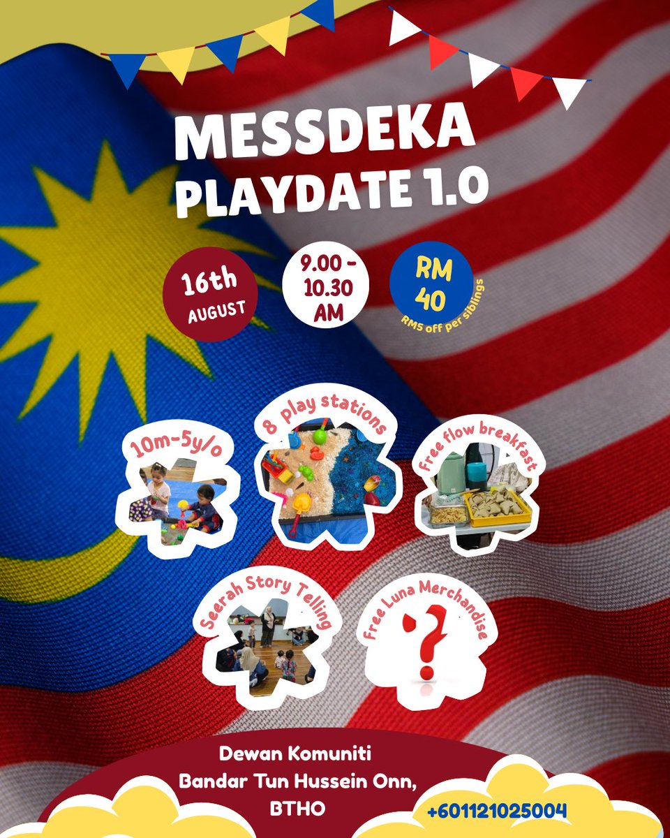 Calling for BTHO, Balakong and nearby area parents yg ada anak 10m-5y.  Jommm bawak anak main messyplay dgn @lunamessyplay this week!