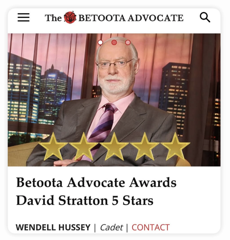 BrandDNA's tweet photo. Betoota bang on the money as per usual. #DavidStratton https://t.co/mNOKs4ggYw