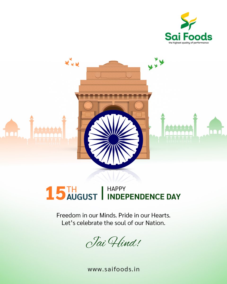 SaiFoodcbe's tweet photo. On this special day, we celebrate the spirit of a nation that thrives on 𝐔𝐧𝐢𝐭𝐲, 𝐑𝐞𝐬𝐢𝐥𝐢𝐞𝐧𝐜𝐞, 𝐚𝐧𝐝 𝐓𝐢𝐦𝐞𝐥𝐞𝐬𝐬 𝐏𝐫𝐢𝐝𝐞.

Let’s remember the sacrifices, cherish our freedom, and continue building a future rooted in hope and strength.

#SaiFoods https://t.co/dvg4HWJhW8