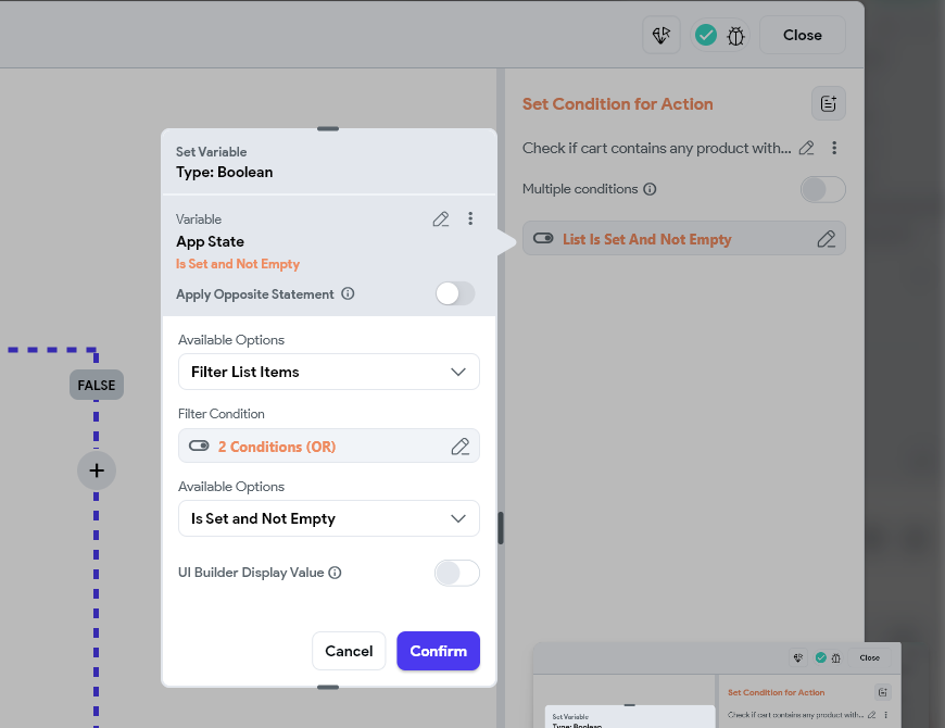 Quite irritating feature in <a href="/flutterflow/">FlutterFlow</a>:

Once you have filtered app state variable, you're not able to preview what variable is this.

If not extra comments I'd be blind here.