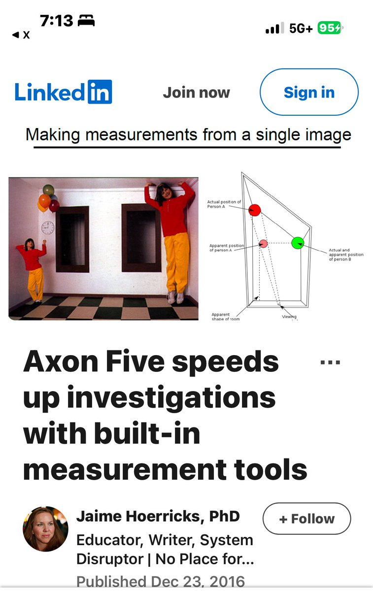 enchantedphotod's tweet image. According to Andrea Burkhart’s notes in court testimony was the state used Axon 5 software. It could approximate Bridge Guy’s height using surrounding objects starting in 2016. Jaime Hoerricks, a phd, detailed the process on linked in - screenshots attached.