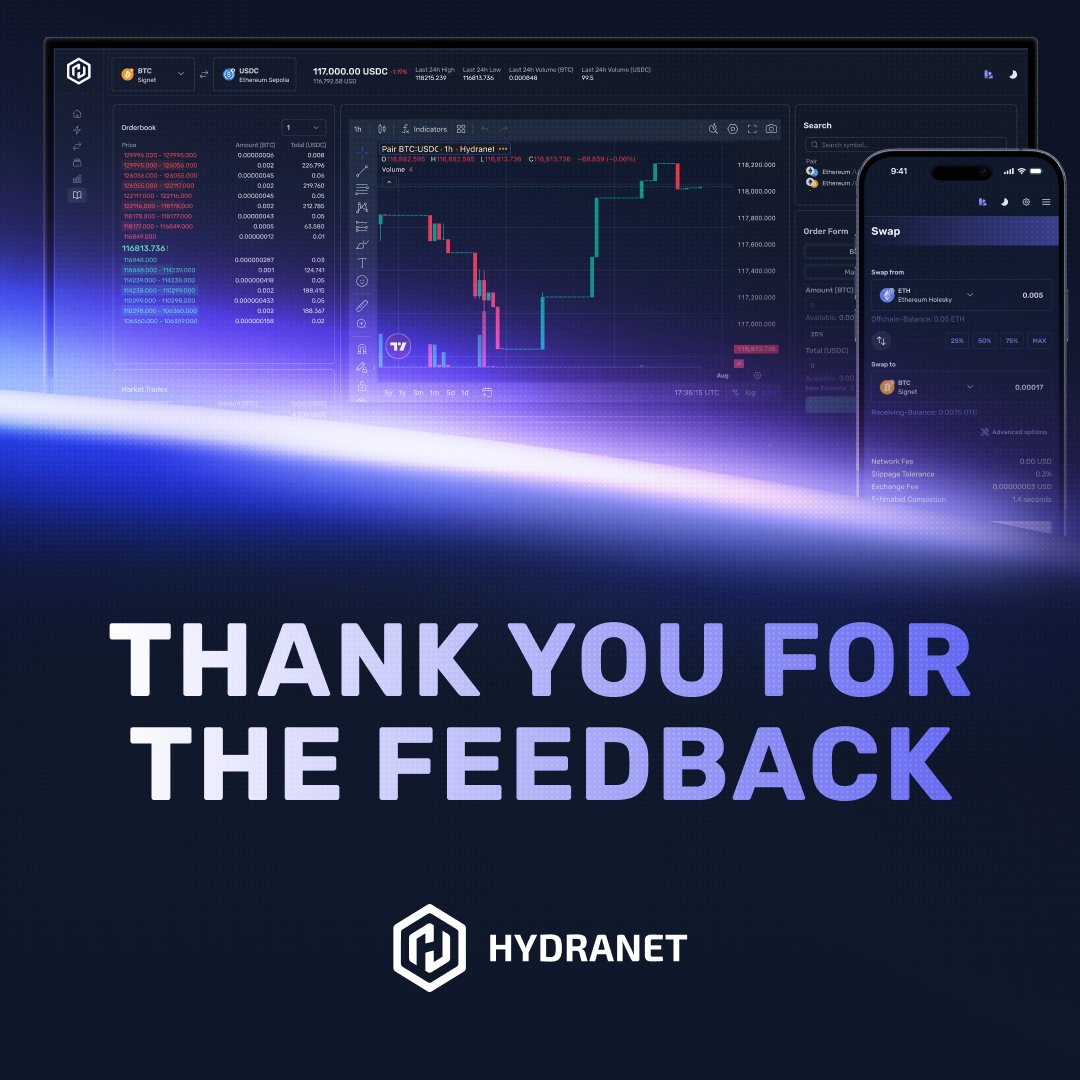 HydranetDAO's tweet photo. Thank you for sharing your thoughts with us.

We hear you, we see you, and we’re taking your feedback to heart. 

Every comment, suggestion, and idea helps us grow. Together, we’re building something truly special. 💙