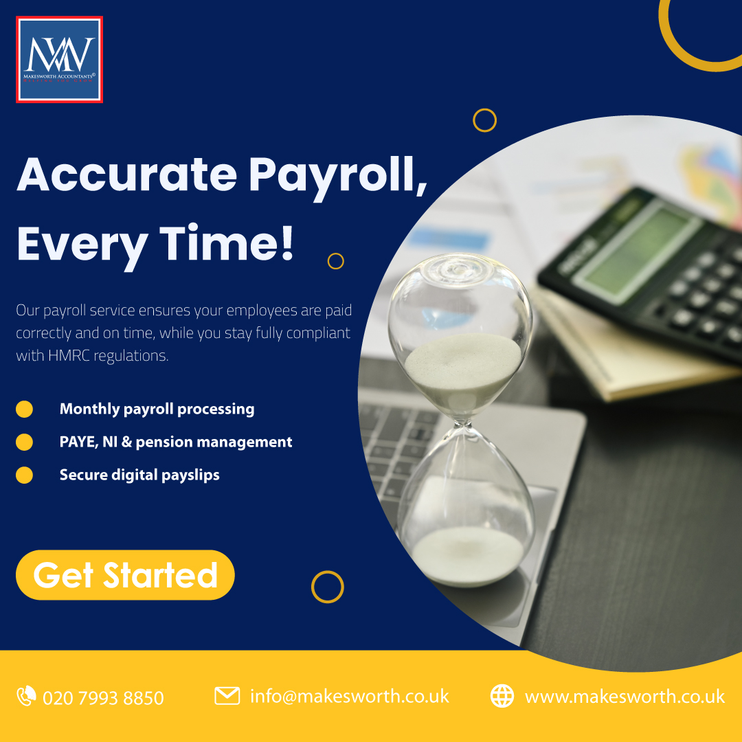 💼 Accurate Payroll, Every Time!

We ensure your team is paid on time &amp; in full compliance with HMRC.

✔️ Monthly payroll 
✔️ PAYE, NI &amp; pensions 
✔️ Secure payslips

Focus on growth, we’ll handle payroll.

#Payroll #HMRCCompliance #UKBusiness
