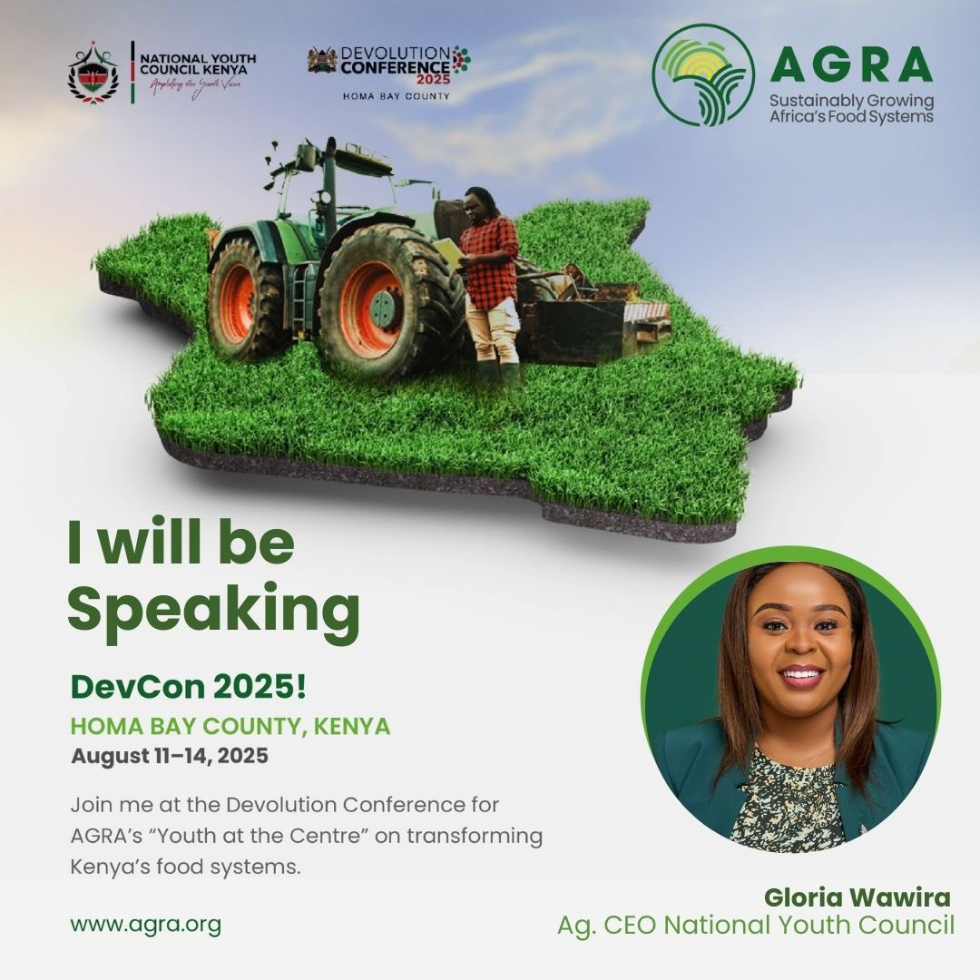 GloriaWawia's tweet image. This afternoon at #DevCon2025. Join the conversation on Youth in Agriculture  @NYC_YouthVoice @AGRA_Africa @KenyaGovernors