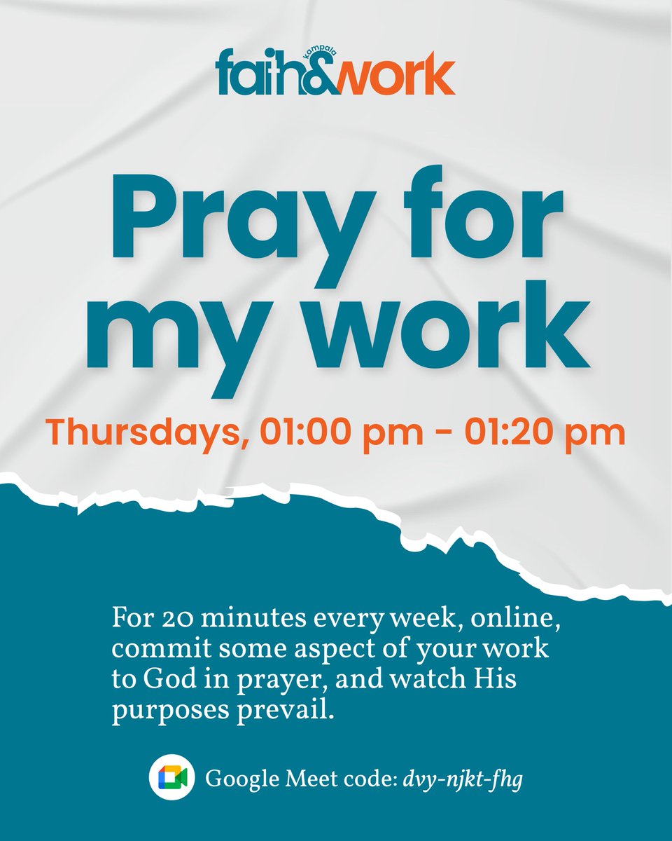 There are times God is changing aspects of your work, and there are times God is changing you. 

Join us to pray today, 1pm: meet.google.com/aew-tbpi-xpk