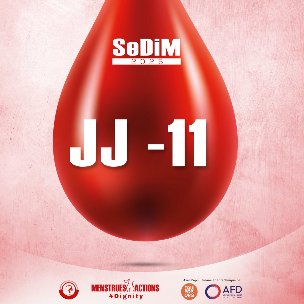 JJ-12 SeDiM 2025

Dans 11 jours, la Semaine de la Dignité 🩸Menstruelle #SeDiM2025 arrive à Cotonou !

Êtes-vous prêt / prêtes à célébrer la dignité et à briser les tabous ? 🔴

#OnVireAuRouge #MenstruesActions #SangSansHonte
#Menstrue #JusticeMenstruelle