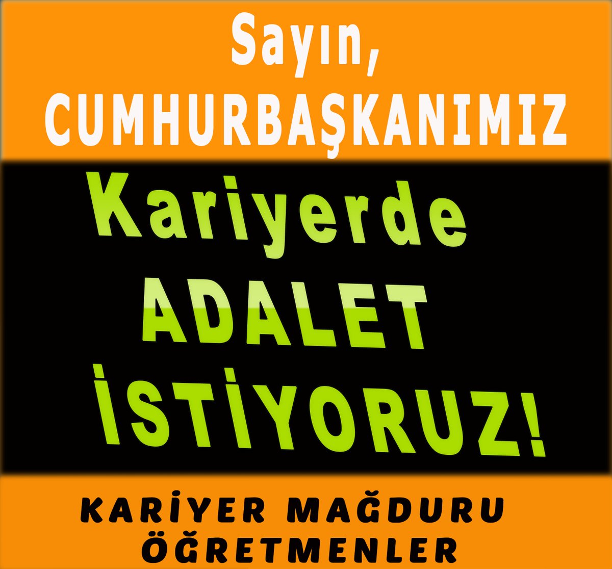 Önceki hizmetimiz uzman/başöğretmenlikte sayılsın. Mağduruz. Binlerce öğretmen <a href="/Akparti/">AK Parti</a> den adalet bekliyor. 
#AdaletinYoluKademe
<a href="/EgitimBirSen/">Eğitim-Bir-Sen</a>
<a href="/RTErdogan/">Recep Tayyip Erdoğan</a>
<a href="/isikhanvedat/">Prof. Dr. Vedat Işıkhan</a>  #AKParti