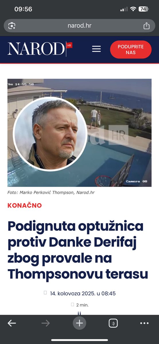 Nakon šro je provalila na terasu obitelji Perković, dok su maloljetna djeca bila sama doma, Derifaj je tužila Narod.hr jer  je korišten termin “provalila”… Čekam da nam sad Maja Sever i HND “objasne” kako je plašenje djece obitelji Perković i provala u njihov dom