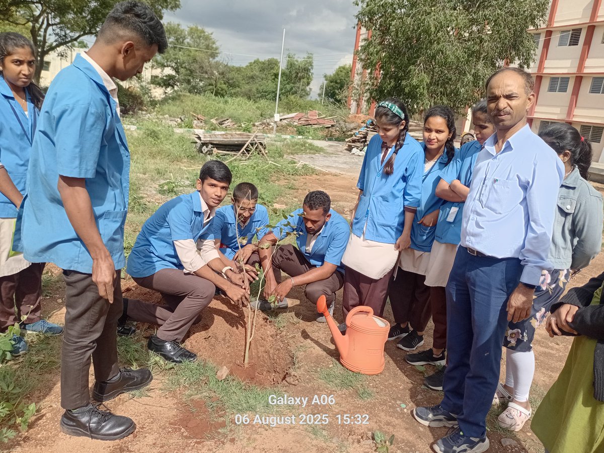 Glimpses of Millettia pinnata plantation done by enviro committee on 7/08/25
In front of New cipet hostel building