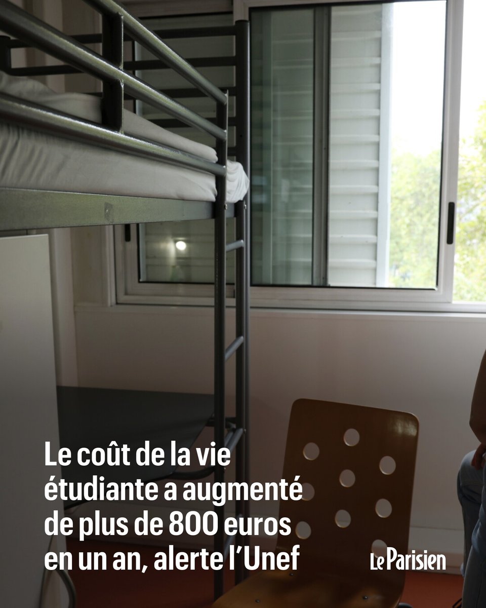 Pour les étudiants, la hausse du coût de la vie est deux fois plus importante qu’en 2024, selon le rapport publié par l'Unef 

➡️ l.leparisien.fr/Huwx