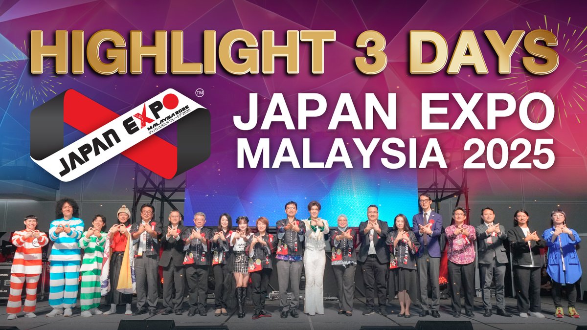 JAPANEXPO_MLY's tweet photo. 🌟Highlight 3 Days of #japanexpomalaysia2025 @ Kuala Lumpur Convention Centre🇯🇵🇲🇾
Youtube: https://t.co/B08hz7SzhI

#gyucreative #siamconnection #alljapanevent #japanculture #ジャパンエキスポマレーシア2025 #ジーユークリエイティヴ https://t.co/2zpnAfB3gP