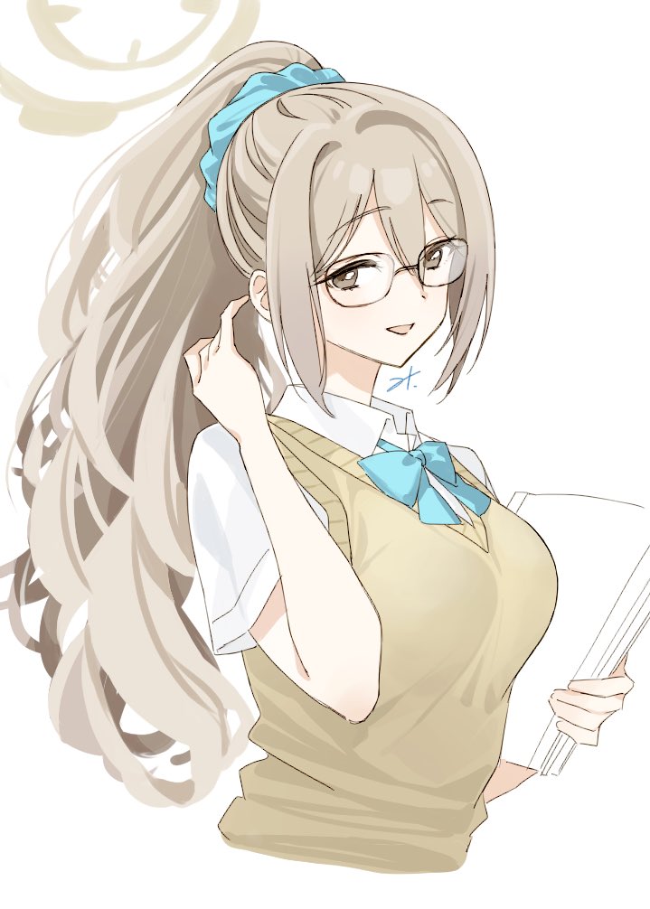 【ファンアート】制服アカネ（ポニテ）　#ブルアカ