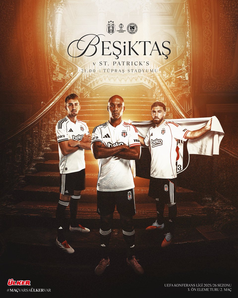 ⚫ MAÇ GÜNÜ ⚪

🆚 St. Patrick’s
🕓 21.00 
🏆 UEFA Konferans Ligi 3. Ön Eleme Turu
🏟 Tüpraş Stadyumu 
📺 HT Spor