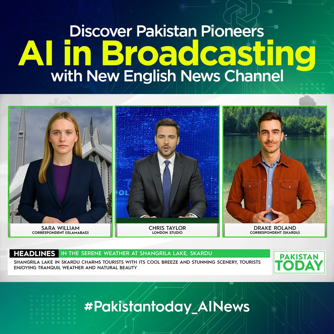 kashifbuttpew's tweet photo. 🇵🇰 PAKISTAN MARKS NEW ERA in journalism! 🌟 Launch of 1st AI-powered English news channel!  Revolutionizing news delivery in Pakistan! 
@PakTodayEngl @kaiserrafiq 
@DiscoverpakTv 
#PakistanToday_AINEWS https://t.co/YYExDoBUGO