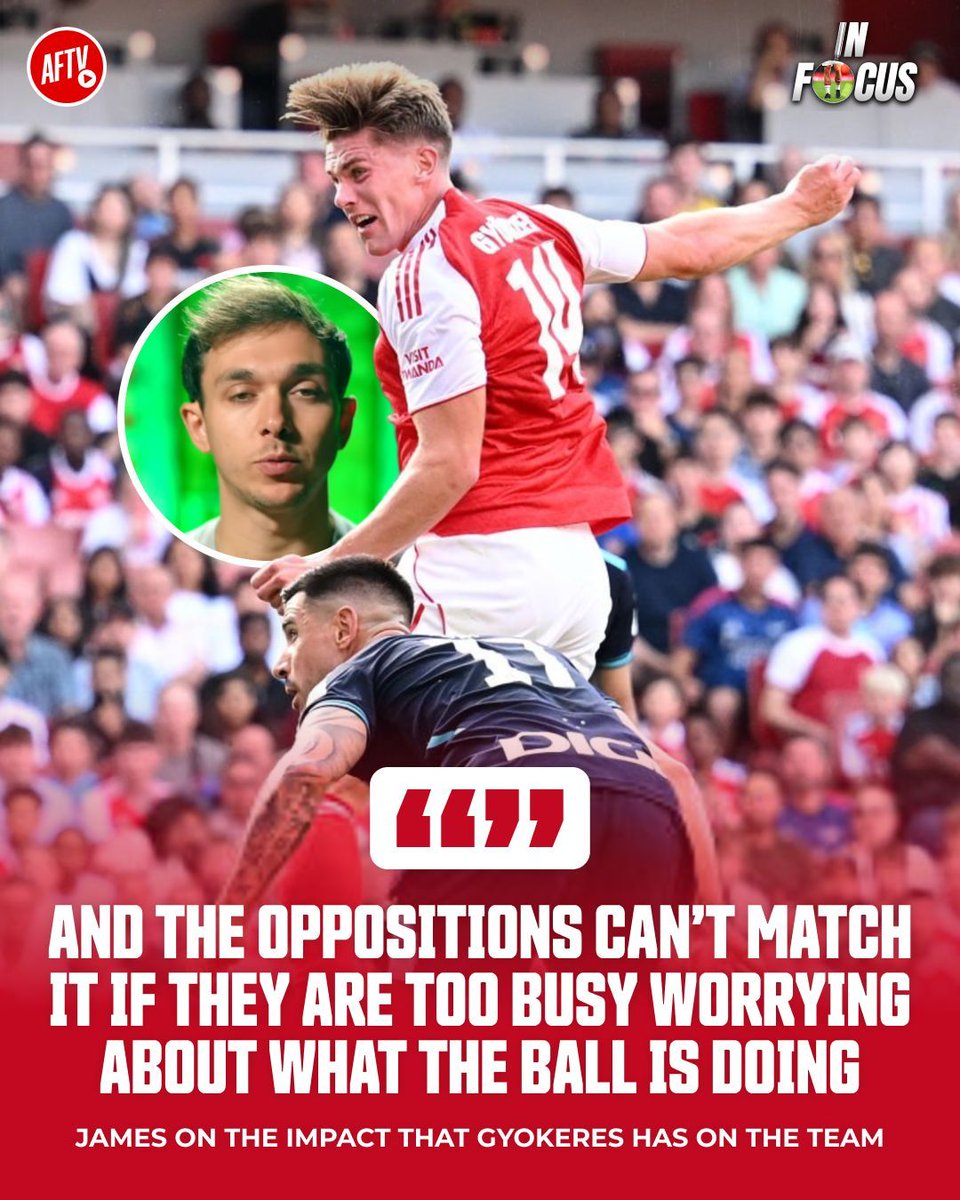AFTVMedia's tweet image. James thinks Arsenal should move the ball 𝐅𝐀𝐒𝐓𝐄𝐑 and 𝐌𝐎𝐑𝐄 𝐃𝐈𝐑𝐄𝐂𝐓! ⚡

#InFocus