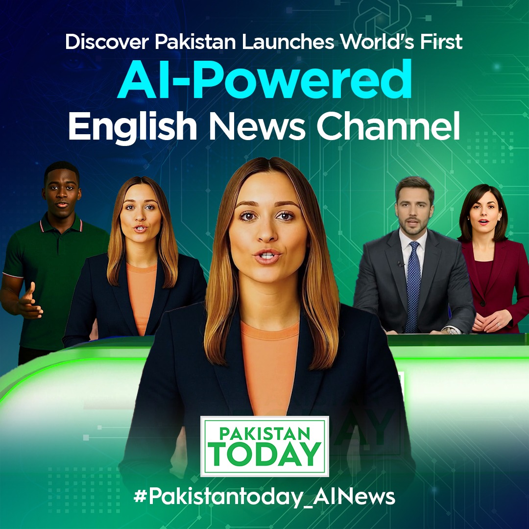 Risma Raees (@rismaraees) on Twitter photo Pakistan Launches World’s First AI English News Channel. Discover Pakistan made another world record on 78th Independence Day of Pakistan
Dr Kaiser Rafiq CEO Discover Pakistan
#PakistanToday_ainews <a href="/PakTodayEnglish/">Pakistan Today English</a> <a href="/DiscoverpakTv/">Discover Pakistan TV</a> Pakistan Launches World’s First AI English News Channel. Discover Pakistan made another world record on 78th Independence Day of Pakistan
Dr Kaiser Rafiq CEO Discover Pakistan
#PakistanToday_ainews <a href="/PakTodayEnglish/">Pakistan Today English</a> <a href="/DiscoverpakTv/">Discover Pakistan TV</a>