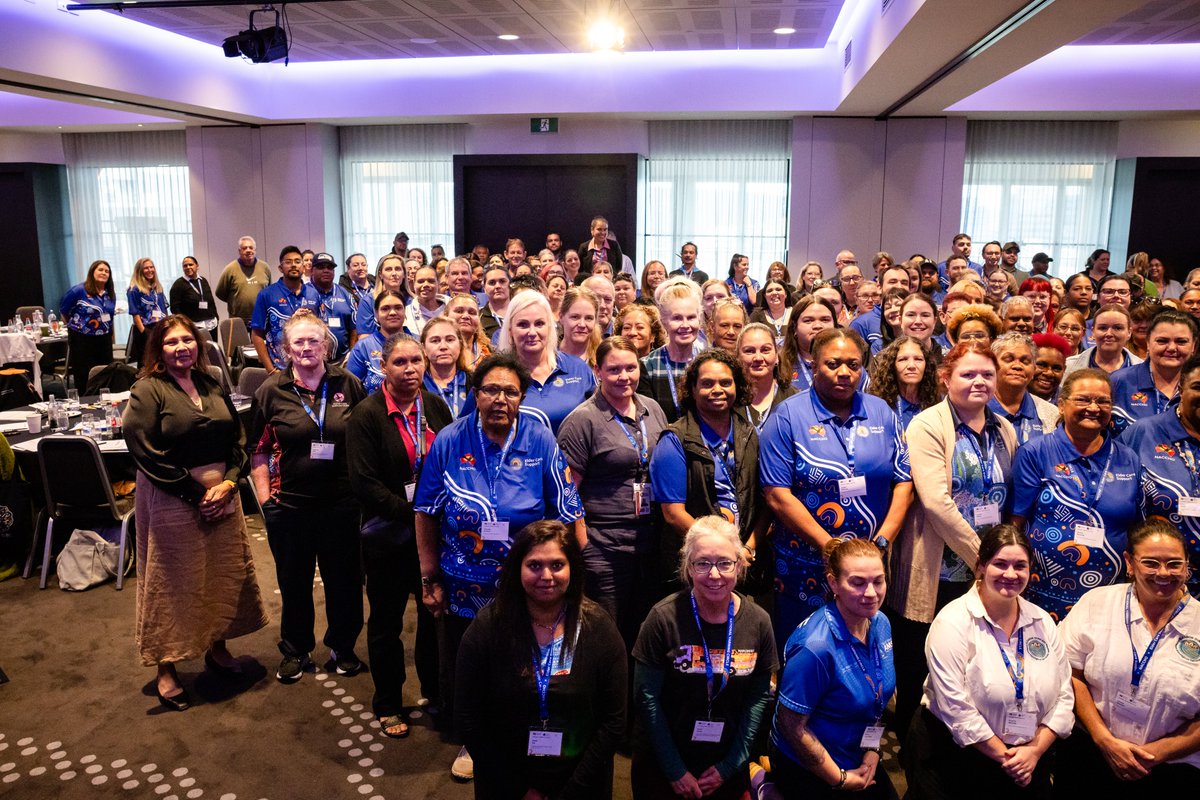 NACCHOAustralia's tweet photo. The deadly people behind the Elder Care Support Program.

See more photos from the 2025 National Yarning Circle on our Facebook 📸

Learn more about the Elder Care Support program here: https://t.co/QLUKdu0TQg

#ElderCareSupport #ECS #AgedCare #OurHealthinOurHands #NACCHO https://t.co/PIa7TsBNLq