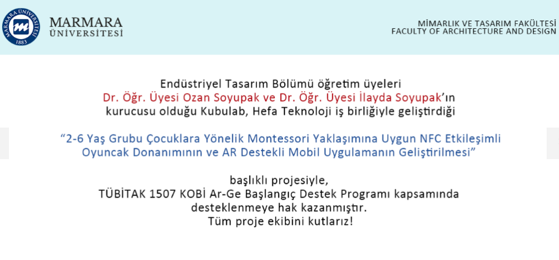 MarUn_Arch's tweet photo. Dr. Öğr. Üyesi Ozan Soyupak ve Dr. Öğr. Üyesi İlayda Soyupak’ın kurucusu olduğu KUBULAB’ın geliştirdiği proje, TUBİTAK 1507 KOBİ Ar-Ge Başlangıç Destek Programı kapsamında desteklenmeye hak kazandı. Hocalarımızı ve tüm ekibi kutlarız! https://t.co/GIuSaVhMr6