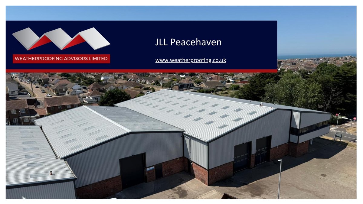 WPAltd's tweet photo. We are proud to showcase our latest Spotlight on Service – the full refurbishment of the roof and wall cladding at JLL’s Peacehaven property.

#SpotlightOnService #RoofRefurbishment #CladdingRefurbishment #WeatherproofingAdvisors #CommercialRoofing https://t.co/3fvK2eIorX