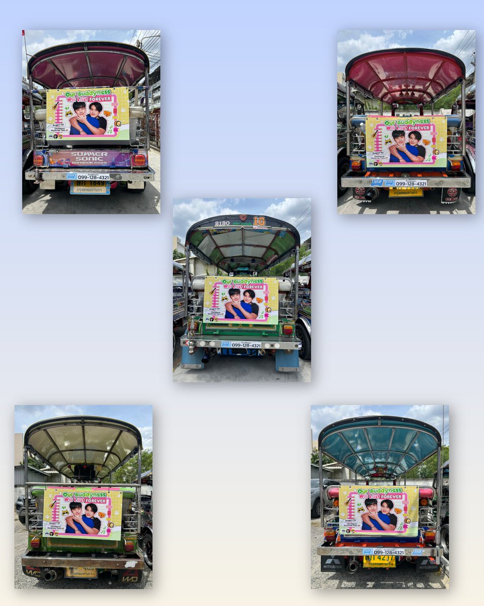 OhmnanonM's tweet photo. 💛🛺 Tuk Tuk Ads Project 🛺💛
By:OhmNanon Myanmar Fans 🇲🇲💚❤️ 📍Routes &amp; Numbers:
Klong Toey: 3 Tuk Tuks 🛺🛺🛺
Asoke: 2 Tuk Tuks🛺🛺
🗓 Period: 14 Aug – 20 Aug (7 Days)

✨ Welcome back,Ohm &amp; Nanon, for attending together at Weibo Gala 2025! ✨
#OhmNanon #mynameisnanon
#ohmpawat https://t.co/CTsyEX6io0
