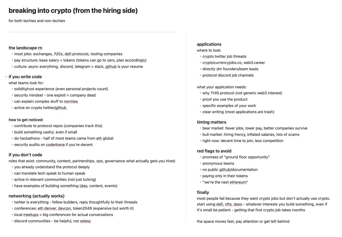 how to get a career in crypto (even if you have zero experience) technical  and non technical