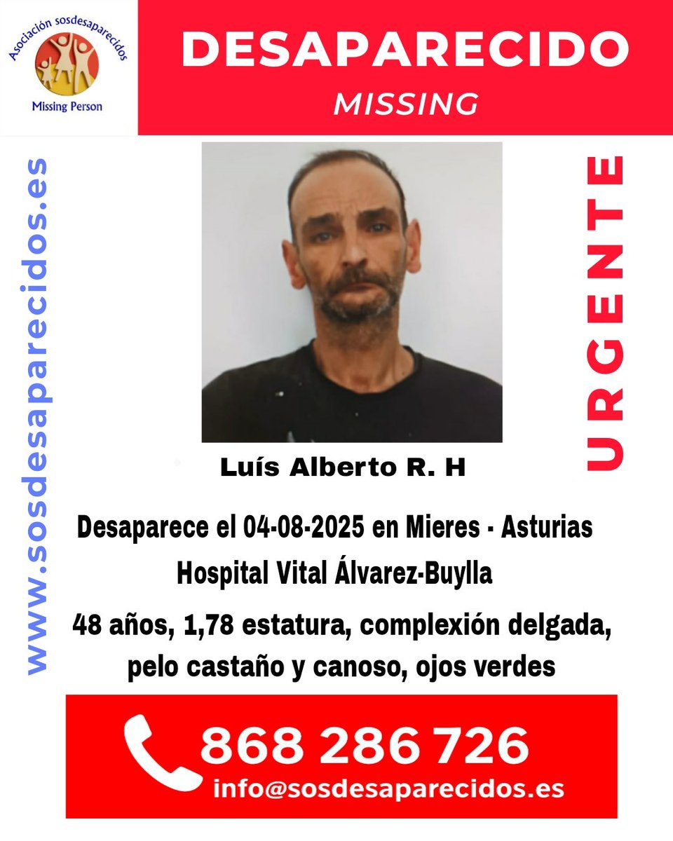 🆘 DESAPARECIDO
#sosdesaparecidos #Desaparecido #Missing #España #Mieres #Asturias
Fuente: sosdesaparecidos
Síguenos <a href="/sosdesaparecido/">ALERTA DESAPARECIDOS</a>