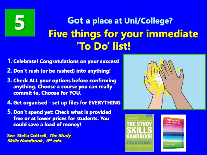 It's results day! Congratulations! Five things for your immediate 'To Do' list!