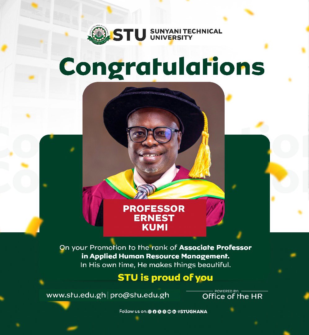 stughana's tweet photo. We proudly celebrate our distinguished faculty members on their well-deserved promotions to the rank of Associate Professor in their respective fields:
Your hard work, dedication, and academic leadership continue to inspire the STU community.
STU is proud of you!
#STUProud https://t.co/9RsSaPKChW