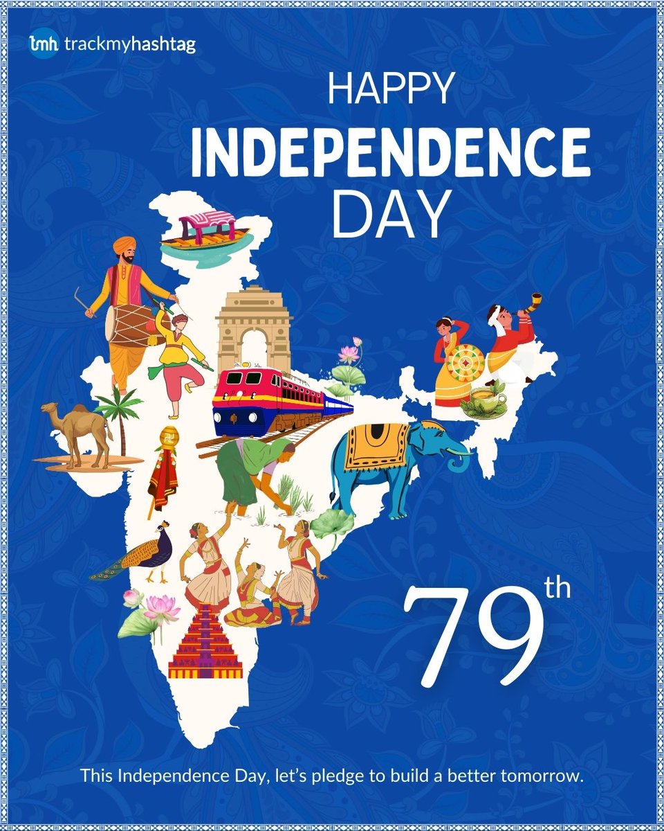 trackmyhashtag's tweet photo. ✨This Independence Day, let’s celebrate the freedom to connect, share, and express. 🧡At TrackMyHashtag, we help you discover the stories shaping our digital nation. 💚

#HappyIndependenceDay #independenceday #freedom #IndiaAt79 #IndependenceDay2025 https://t.co/mXTgaRegUL