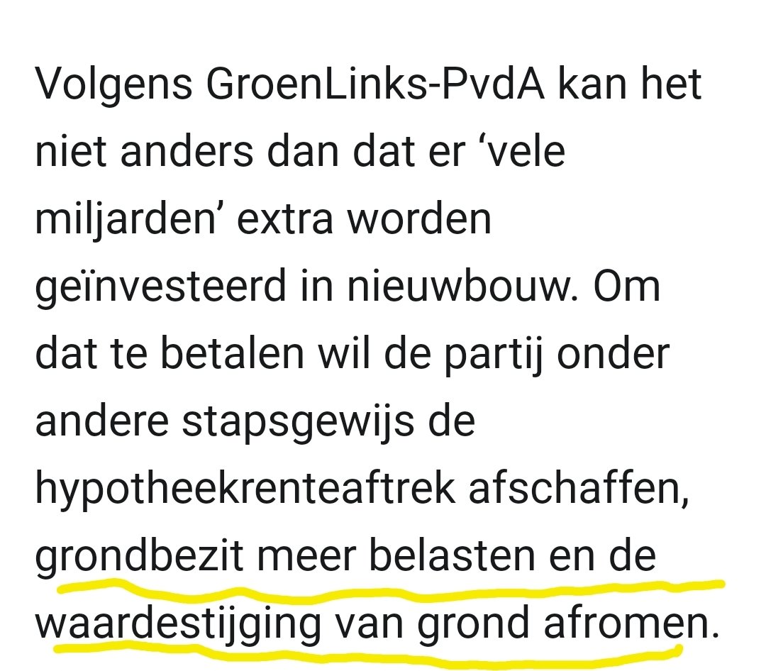 Weer wat nieuws gevonden. 
Snappen ze dan niet dat grond daardoor nog duurder wordt? Blijkbaar niet nee.