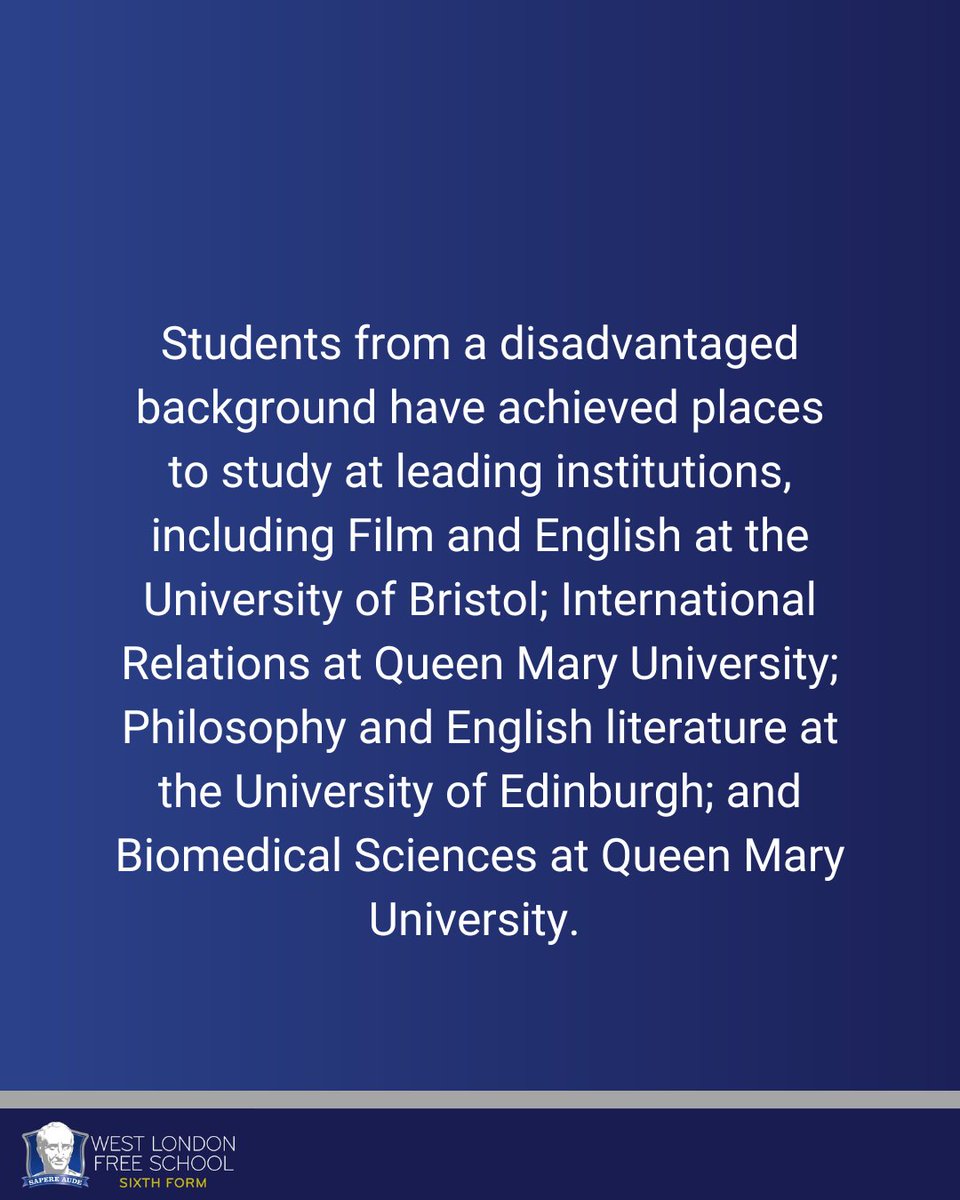 West London Free School Sixth Form tweet media