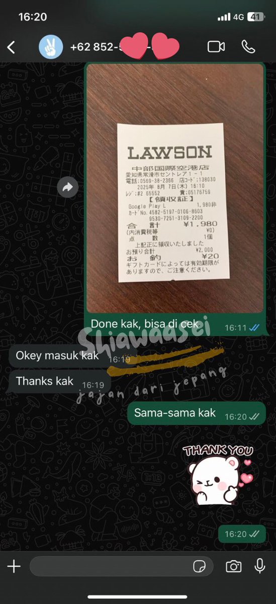 Shiawaseei's tweet photo. PROOF TF YEN 
#shiawaseeiprooftransfer

Boleh cek testimoni dan bukti jasa di sini ya ^^ kalau ada pertanyaan langsung wa di bio 

tag jasa transfer convert tf cv yen idr https://t.co/EZcMdK84Ut