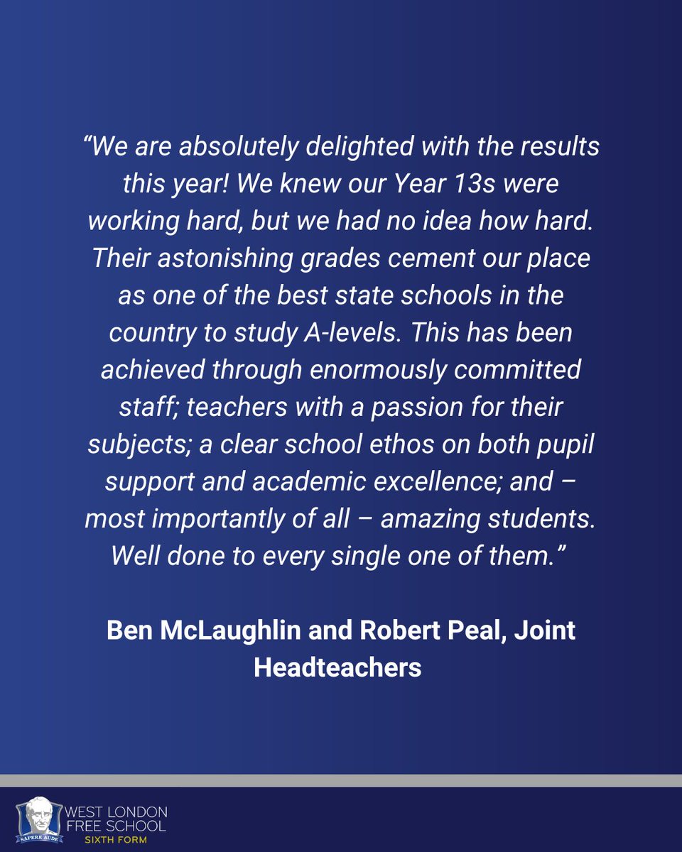 West London Free School Sixth Form tweet media