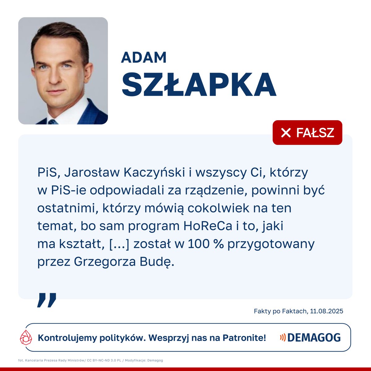 🗣️ Wypowiedź <a href="/adamSzlapka/">Adam Szłapka</a> z <a href="/Nowoczesna/">.Nowoczesna</a>  <a href="/ko_klub/">Koalicja Obywatelska 🇵🇱✌️</a>  to ❌ #fałsz.

📈 Program wsparcia HoReCa co prawda wpisano do KPO za rządów <a href="/MorawieckiM/">Mateusz Morawiecki</a> <a href="/pisorgpl/">Prawo i Sprawiedliwość</a>, ale szczegółowe kryteria PARP ogłosiła dopiero po zmianie rządu.

💡 Ministra <a href="/Kpelczynska/">Katarzyna Pełczyńska</a> poinformowała o zaostrzeniu zasad