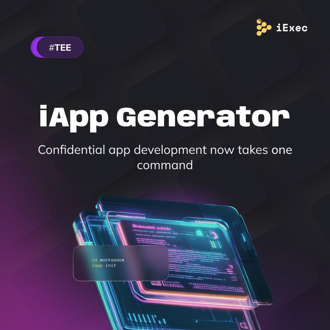 __crystalis's tweet photo. Today’s spotlight is on the @iEx_ec iApp Generator✨

Building private AI agents that actually function can be cumbersome.

But the iApp Generator makes it easy

🔸Build in just minutes 
🔸No complex encryption 
🔸Privacy guaranteed

Get started👇
https://t.co/Ln1PsVGssm
$RLC #AI https://t.co/WQ13WN1pum