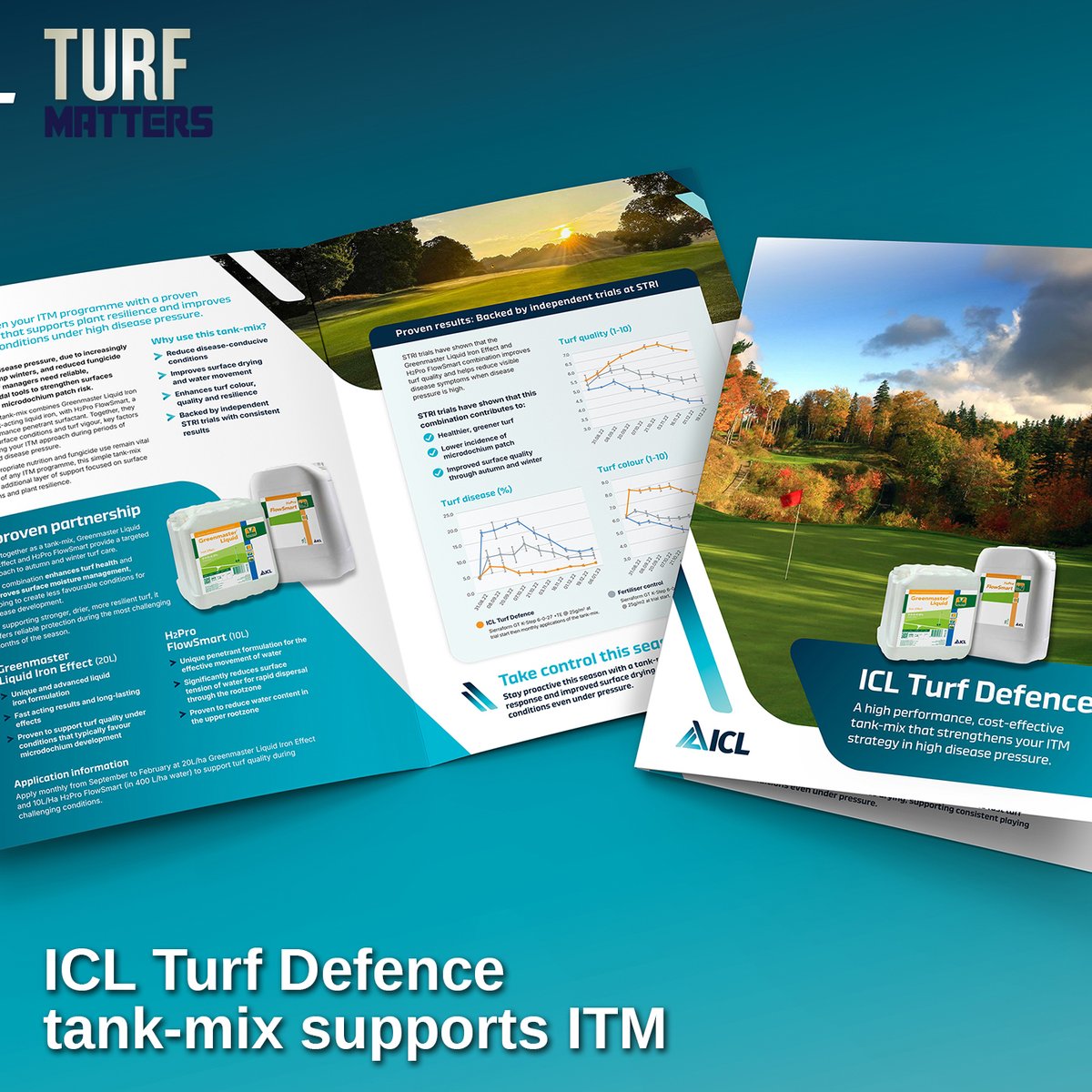 TurfMatters's tweet photo. #TurfNews @ICL_Turf's proven Turf Defence tank-mix supports integrated turf management (ITM) strategies in reducing Microdochium patch risk ahead of the autumn and winter seasons.

Read more 👉 https://t.co/IpslEmROrL https://t.co/BW05Og7MNr