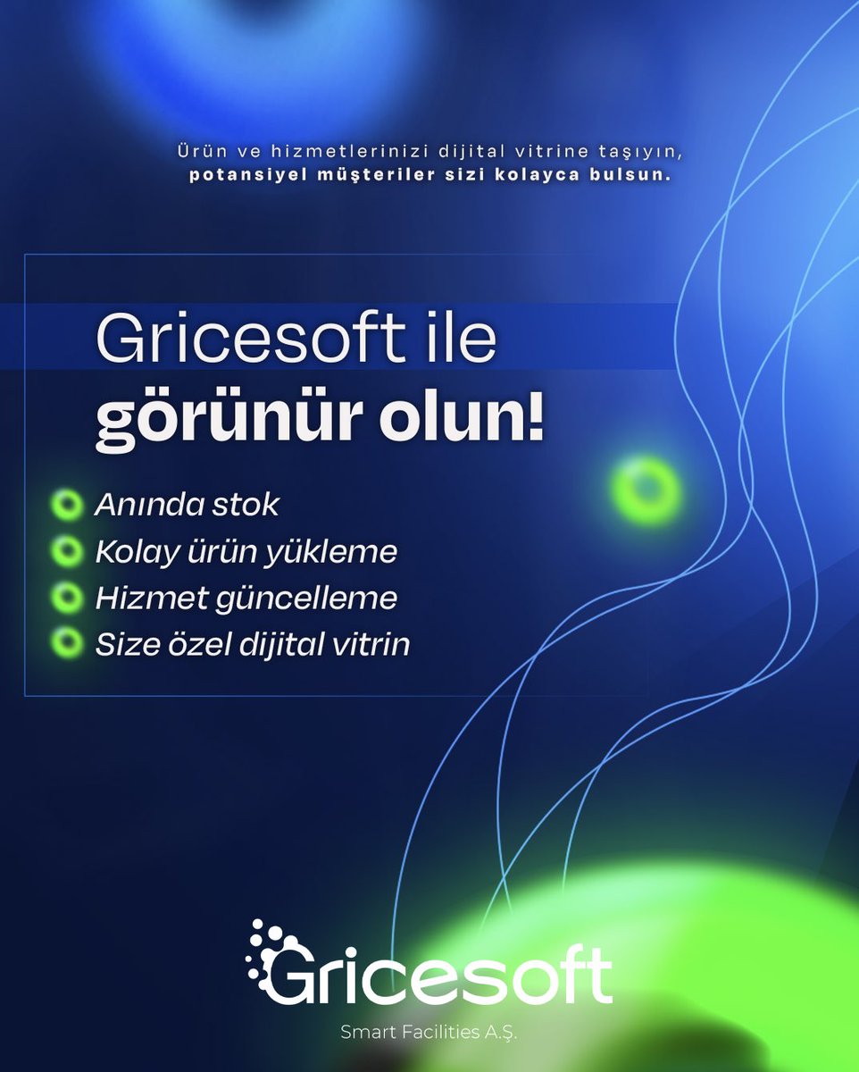 gricesoft's tweet photo. Müşteriler sizi nerede arıyor?
📌 Eğer dijitalde yoksanız, piyasada görünmezsiniz.

Geleneksel yöntemler artık yeterli değil.
Gricesoft ile ürün ve hizmetlerinizi dijital vitrine taşıyın, doğru alıcılarla buluşun. https://t.co/qnOtY3A2Wq