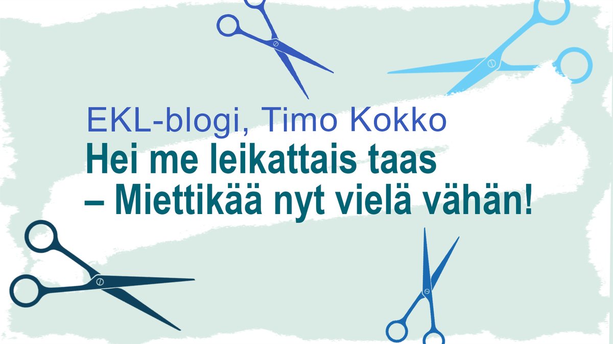 HEI ME LEIKATTAIS TAAS – MIETTIKÄÄ NYT VIELÄ VÄHÄN!
 
▶ Eläkkeensaajien Keskusliiton tuoreessa blogissa toiminnanjohtaja TIMO KOKKO perkaa valtiovarainministeriön budjettiesitystä. 

ekl.fi/tietoa-meista/…
 
#sotejärjestöt #leikkaukset #budjettiriihi #budjetti2026