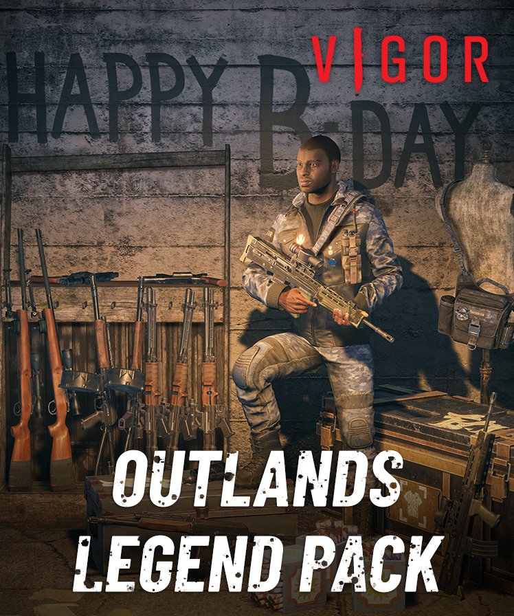 Vigor is turning 6 soon, so celebrate with the Outlands Legend Pack, your undeniable proof that you've survived another year! 💪
Available on all platforms and for a limited time 🍅😉