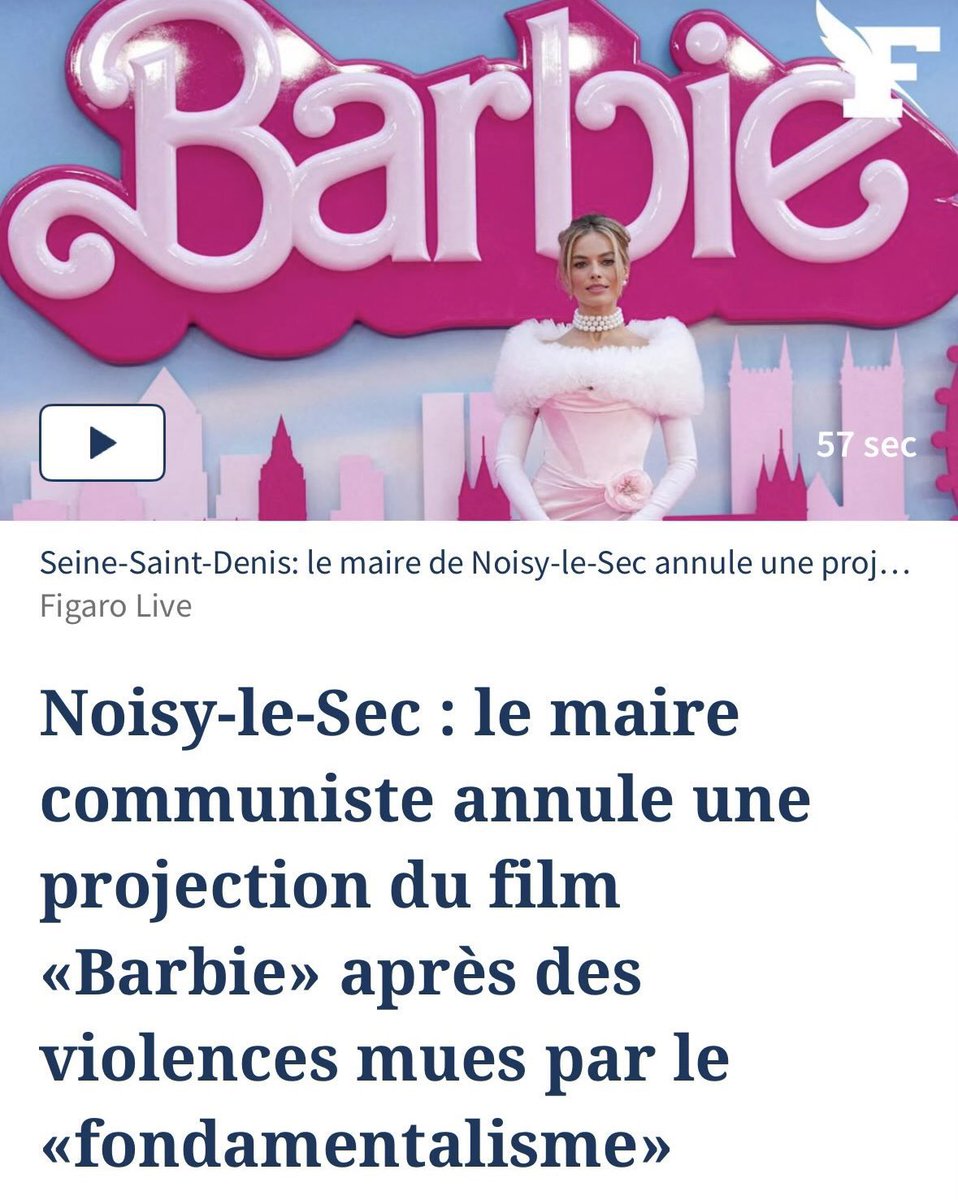 StephaneVojetta's tweet photo. #BarbieGate à Noisy-le-Sec

🚨 Et si en fait c’était un simple malentendu? 

Ces malheureux “fondamentalistes” pensaient peut-être en fait venir assister à un documentaire sur les conditions abusives de détention de Klaus Barbie, “le boucher de Lyon” connu pour avoir fait exécuter Jean Moulin et envoyé des milliers de juifs vers les camps de la mort. 

Qui sait, peut-être espéraient-ils un propos introductif d’Ersilia Soudais ou d’Éric Coquerel pour éclairer le public sur les diverses injustices subies par ce prisonnier politique ? Et pourquoi pas - osons rêver - une intervention en duplex de Georges Ibrahim Abdallah ?

Alors oui, on comprend mieux leur amère déception et leur réaction épidermique quand ils ont vu apparaitre sur l’écran Barbieland et les abdominaux de Ryan Gosling…