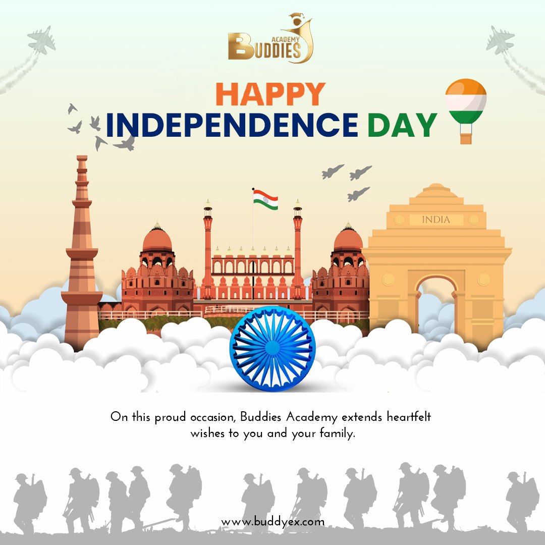 Happy Independence Day
Wishing you and your family a joyful, proud, and prosperous Independence Day.
Let’s celebrate the spirit of freedom, unity, and progress.

Website - buddyex.com

#IndependenceDay #ProudToBeIndian #Teambuddyex #15August #FreedomCelebration