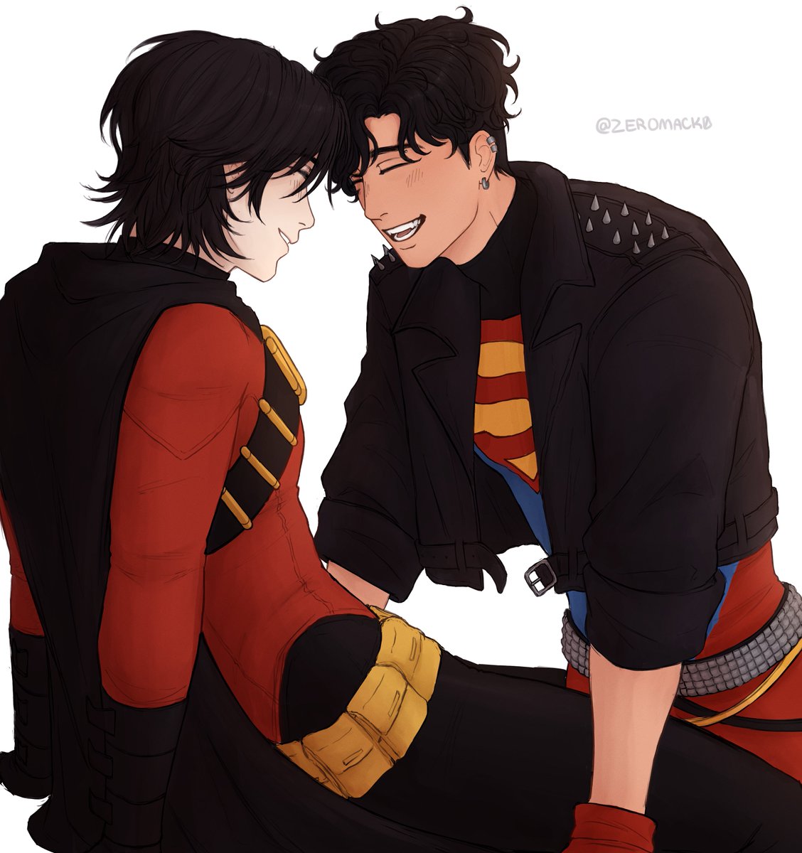 zeromack0's tweet photo. i ended up liking the smiling expression more when it was supposed to be an extra thing oops (non smile in the replies) #timdrake #konel #connerkent #timkon https://t.co/RnYQ7vJoSM