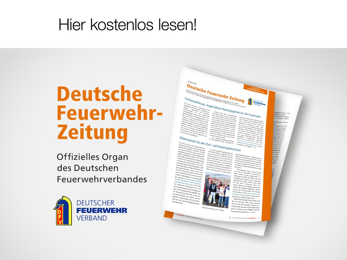 Jetzt die August-Ausgabe der Deutschen Feuerwehr-Zeitung des Deutschen Feuerwehrverbandes lesen: kohlhammer-feuerwehr.de/de/aktuelles/m… 

#feuerwehr #kohlhammer