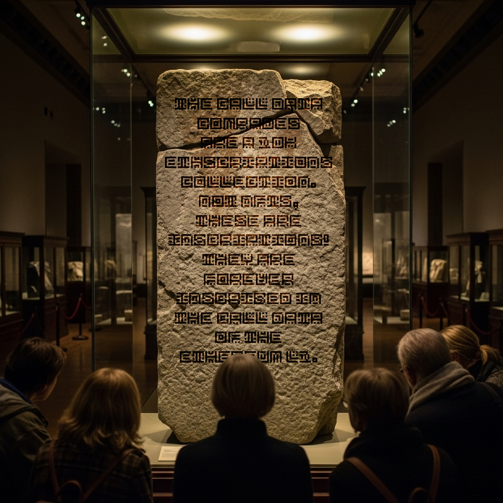 celestialprod's tweet photo. The text on the ancient tablet reads 🫡
The Call Data Comrades are a 10K Ethscriptions Collection. Not NFTs, these are inscriptions! They are forever inscribed in the Call Data of the Ethereum L1.
@nomorelabs @NoMoreLabsSales
#WeekOfTypography https://t.co/GKTPKsJcdM
